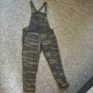 Z Supply Olive Camouflage Jumpsuit